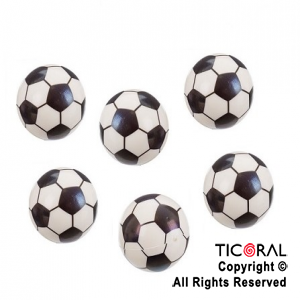 PELOTA FUTBOL BLANCO Y NEGRO 3 CM (COTILLON) x 6 UNIDADES